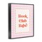 Stupell Industries Book Club Babe Gingham Framed Giclee, design by Nadia Hassan